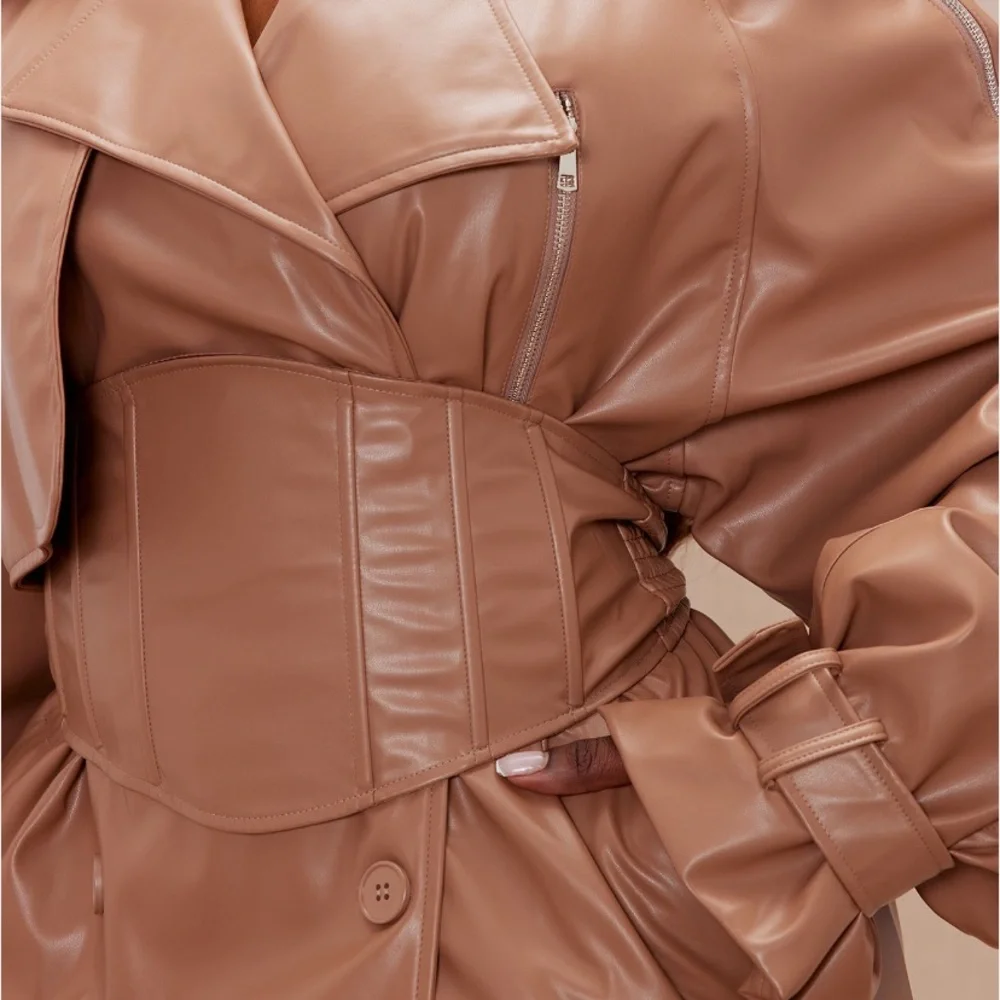 Women's Tan Trench Coat - Picture 6 of 6